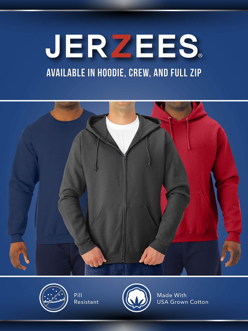 Jerzees --Men's NuBlend Fleece Sweatshirts, Hoodie-Heather Grey, X-Large - Image 4